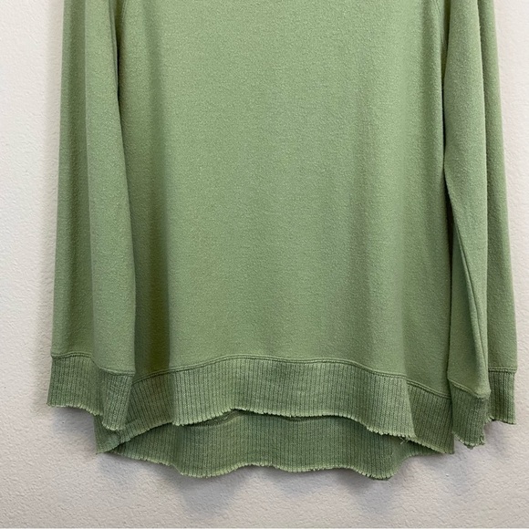 Z Supply Green Soft Spun Mock Neck Long Sleeve Lightweight Sweater Size Large - Picture 6 of 8